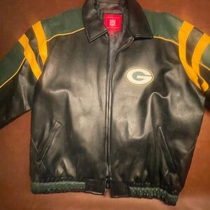 NFL Green Bay Packers Faux Leather Jacket. XL